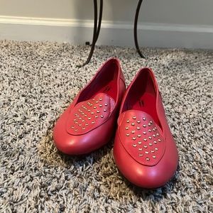 Red loafers